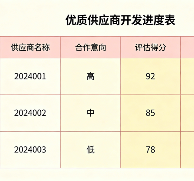 开发优质供应商