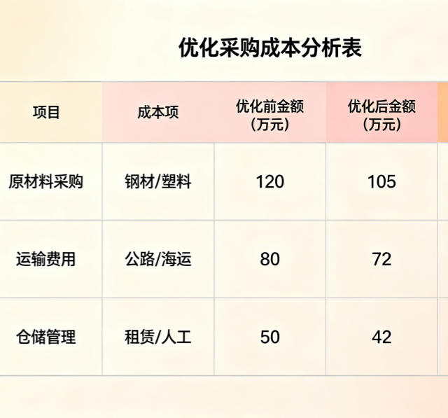 优化采购成本